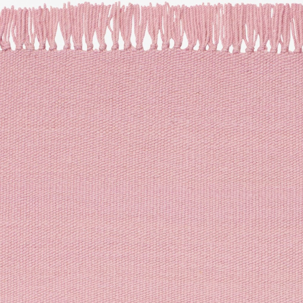 Design vloerkleed Kvadrat Kelim Coloured Fringes Roze C1515