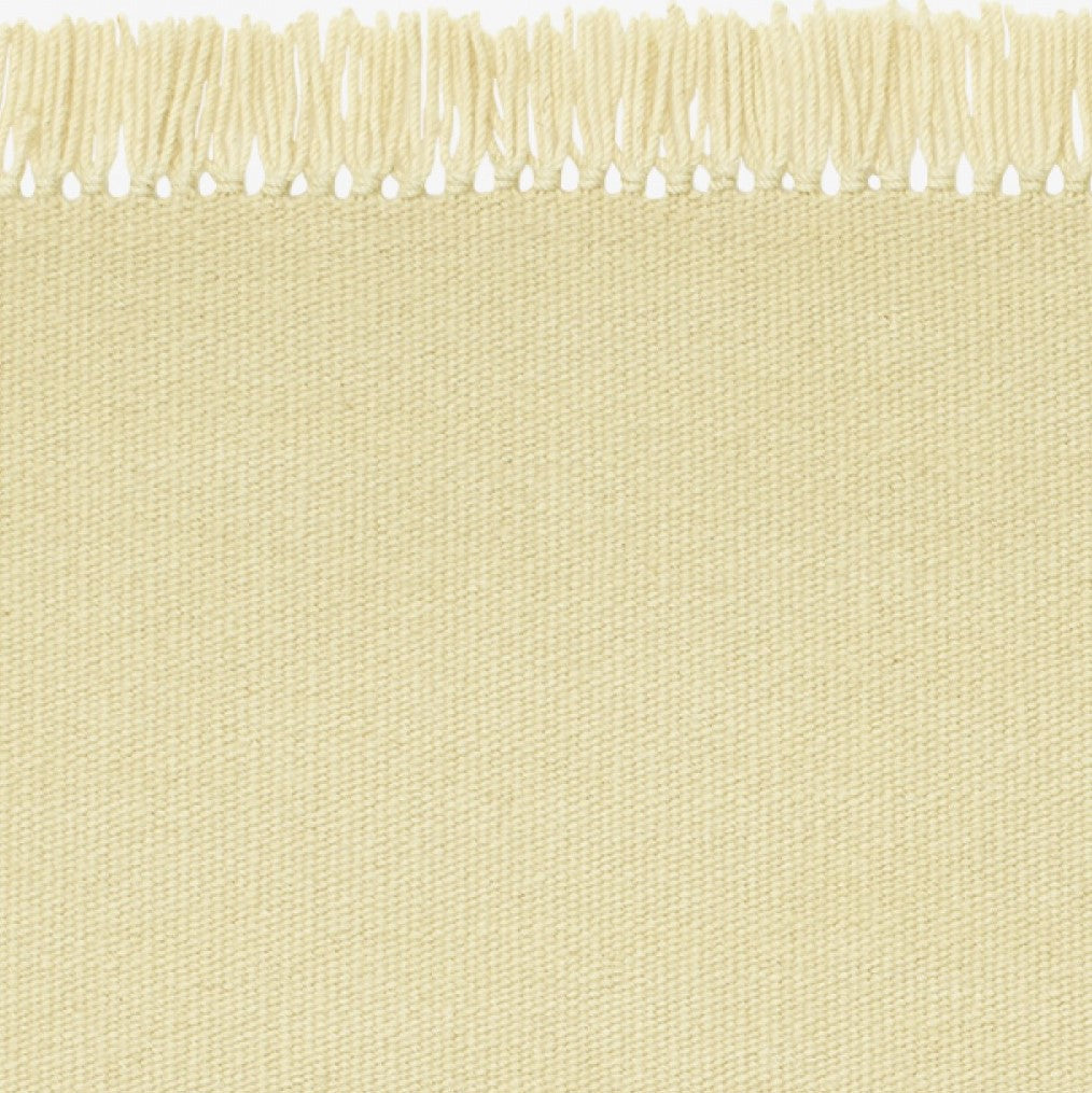 Design vloerkleed Kvadrat Kelim Coloured Fringes creme C0404