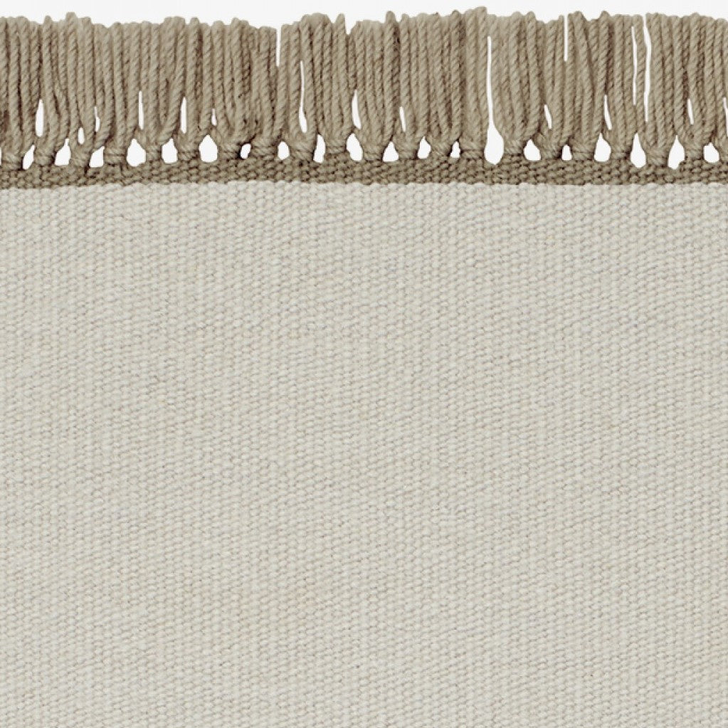 Design vloerkleed Kvadrat Kelim Cross Coloured Fringes Beige Bruin C0613