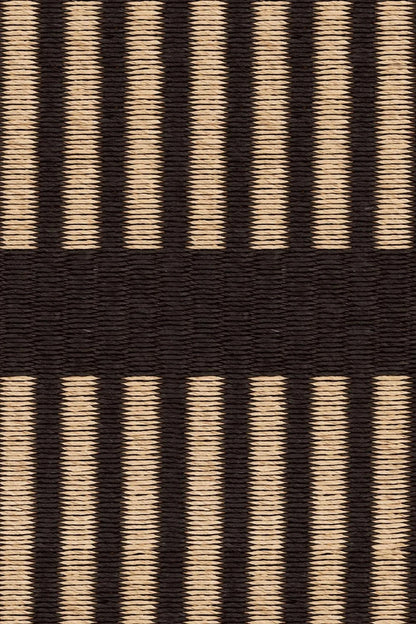 Design vloerkleed Woodnotes Cut Stripe Black Natural 11595