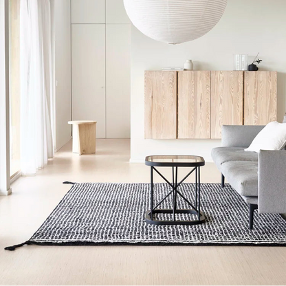 Berber vloerkleed Woodnotes Grid White Black