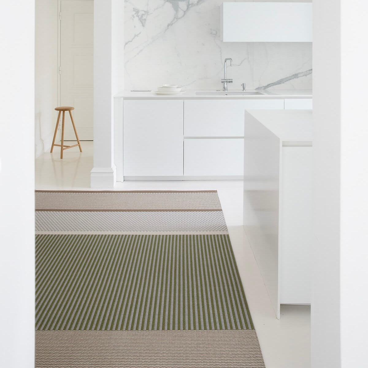 Design vloerkleed Woodnotes San Francisco Aspen Green – Stone 1432715