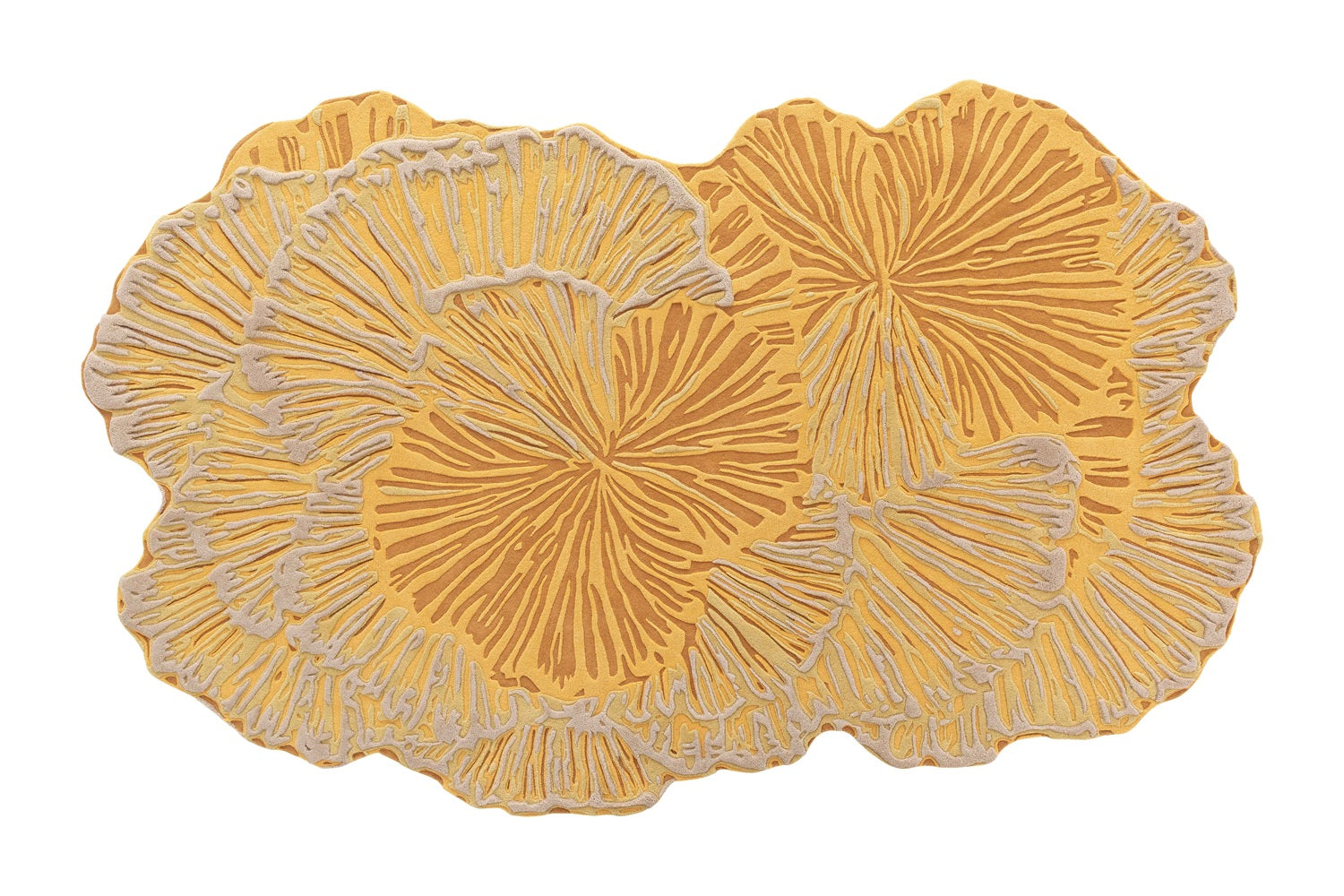 Design vloerkleed Gan Rugs Botanica Yellow Groot