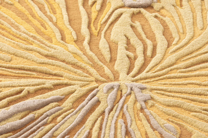 Design vloerkleed Gan Rugs Botanica Yellow closeup