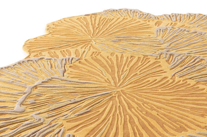 Design vloerkleed Gan Rugs Botanica Yellow closeup1