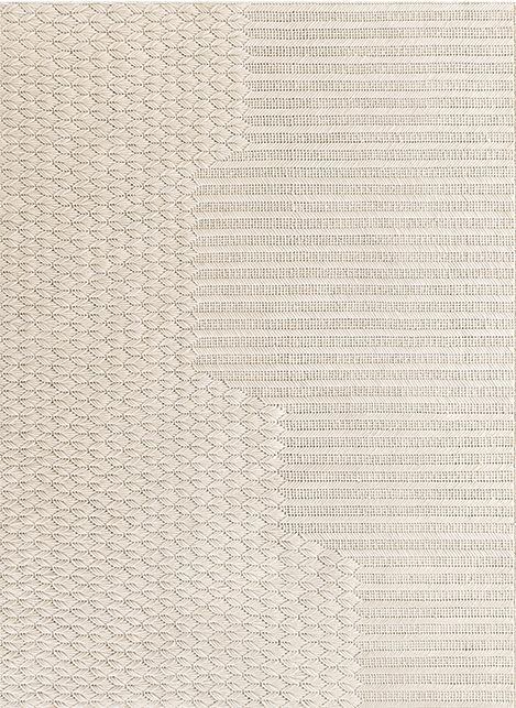 Design Vloerkleed Gan Rugs Chaddar White 