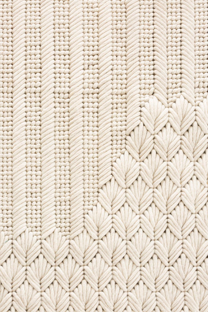 Design vloerkleed Gan Rugs Chaddar White