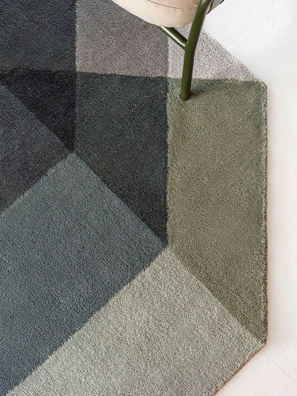 Design vloerkleed Gan Rugs Diamond Indoor Green Grey