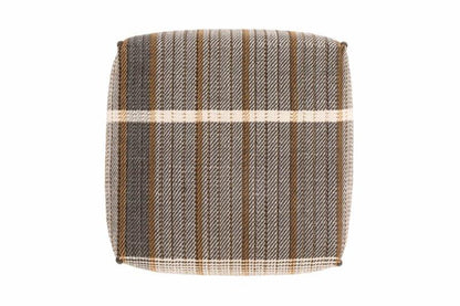 Gan Rugs Poef Reversible Black bovenkant1