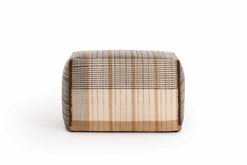 Gan Rugs Poef Reversible Black zijkant1