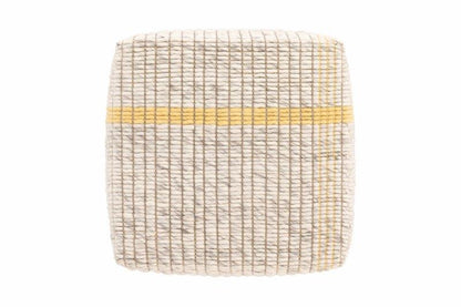 Gan Rugs Poef Reversible Yellow bovenkant1