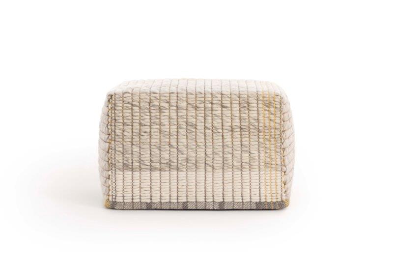 Gan Rugs Poef Reversible Yellow zijkant1