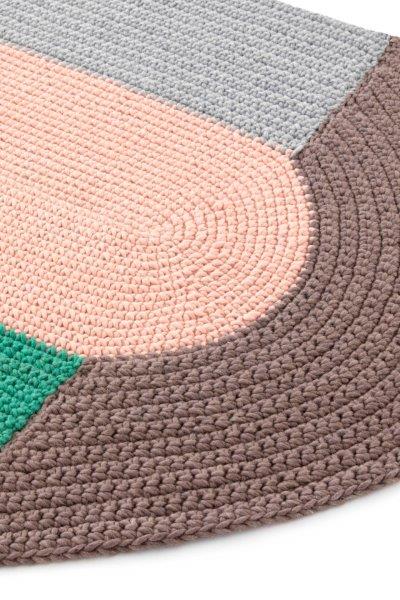 Gan Rugs The Crochet Collection Mono Pink detail
