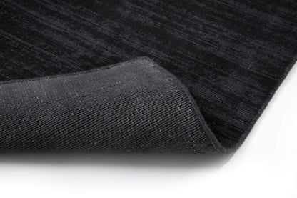 Geweven wollen vloerkleed glossy Lot Houtskool detail 1 