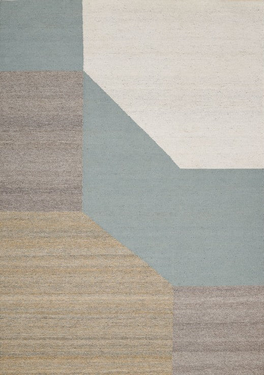 Grafisch vloerkleed Breg Aqua volledig