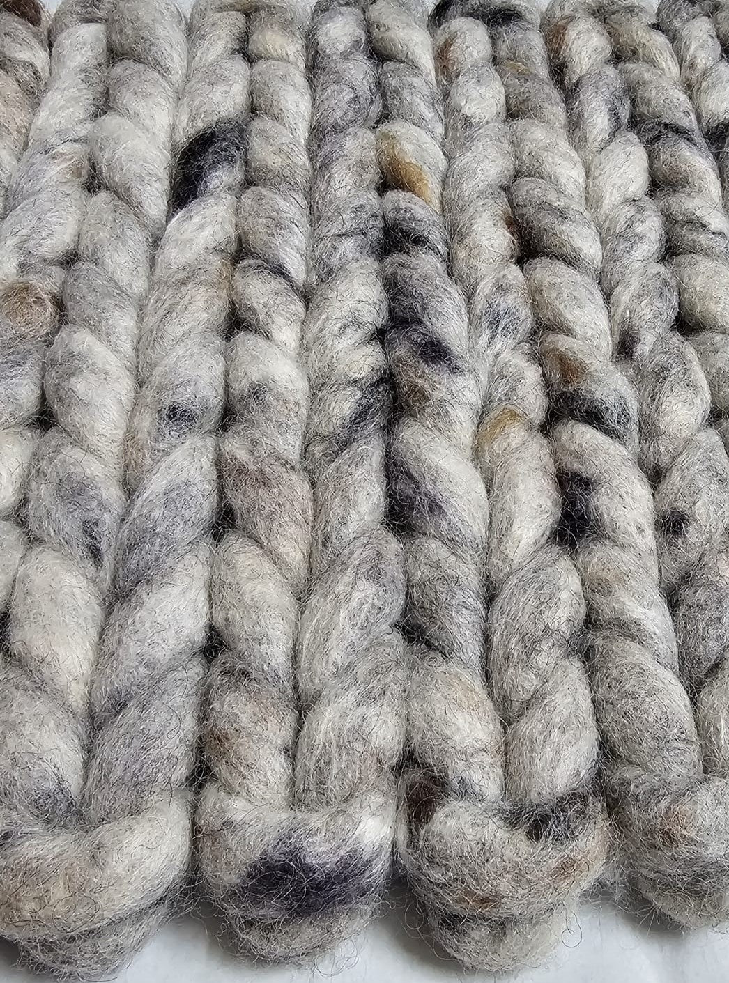 Grof Handgeweven Wollen Vloerkleed Lena Greige 02 Details