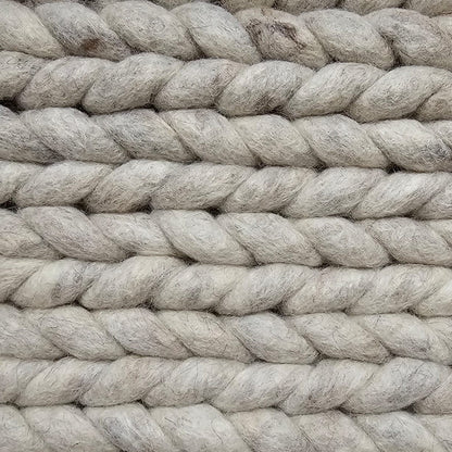 Grof Handgeweven Wollen Vloerkleed Lena OffWhite 01