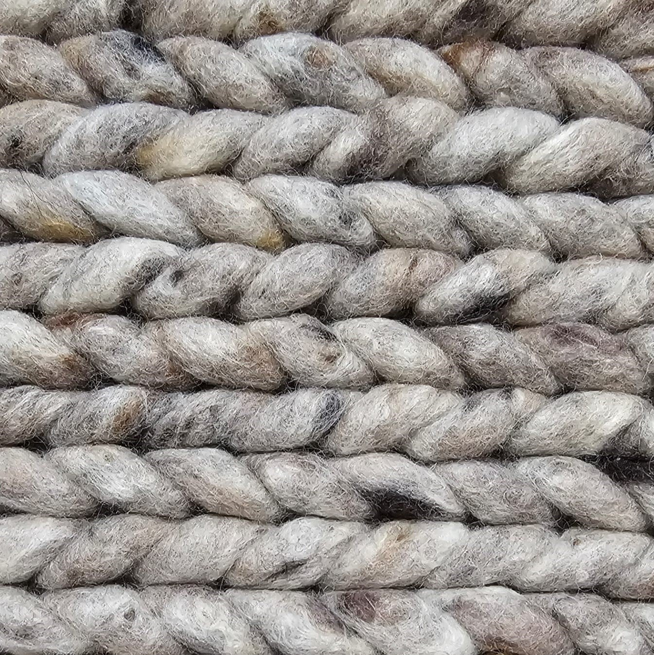 Grof Handgeweven Wollen Vloerkleed Lena Taupe 03