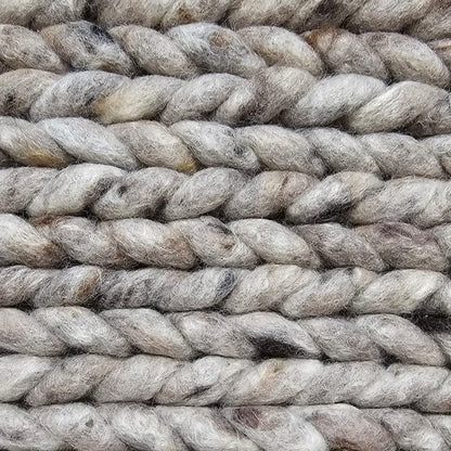 Grof Handgeweven Wollen Vloerkleed Lena Taupe 03