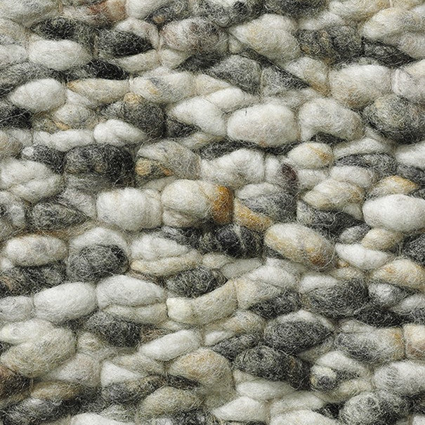 Grof handgeweven wollen vloerkleed Karlijn Mix Natuur