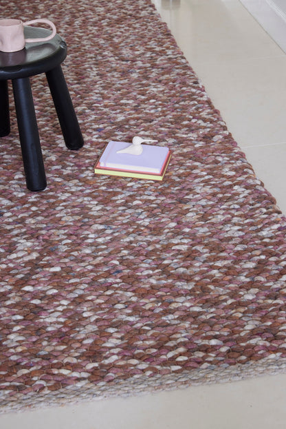 Grof handgeweven wollen vloerkleed Karlijn Mix Velvet sfeer