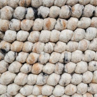 Grof wollen vloerkleed Marit Beige mix 02