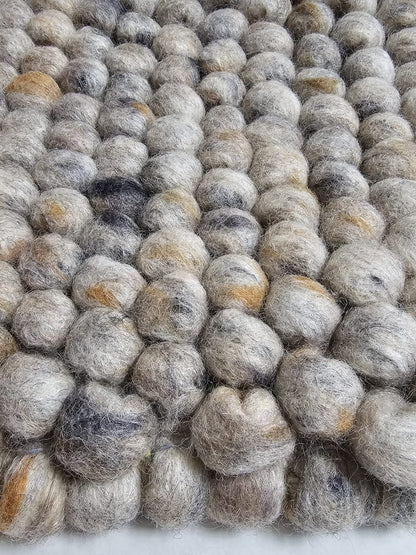 Grof wollen vloerkleed Marit Grijs mix 03 closeup
