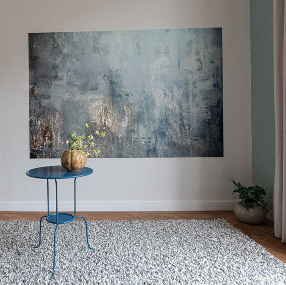 Grof wollen vloerkleed Tatum Ocean Mix 04 interieur