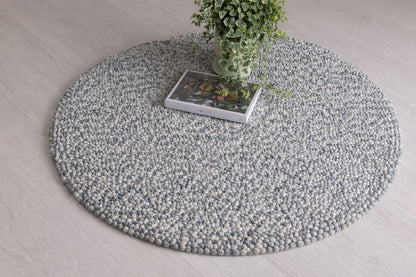 Grof wollen vloerkleed Tatum Mint 03 sfeer