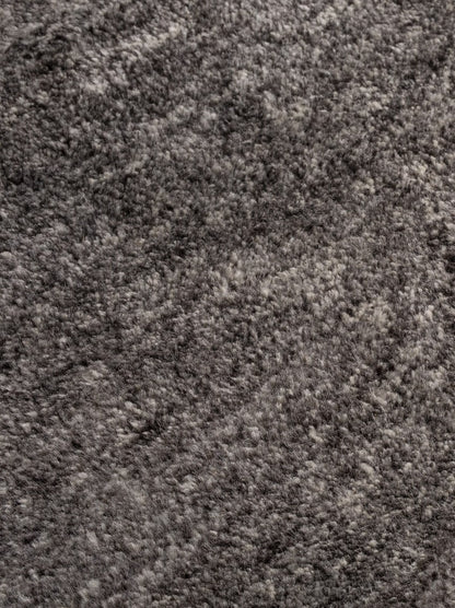 Hand Geknoopt Wollen Vloerkleed Woodnotes Uni Ivory Grey closeup