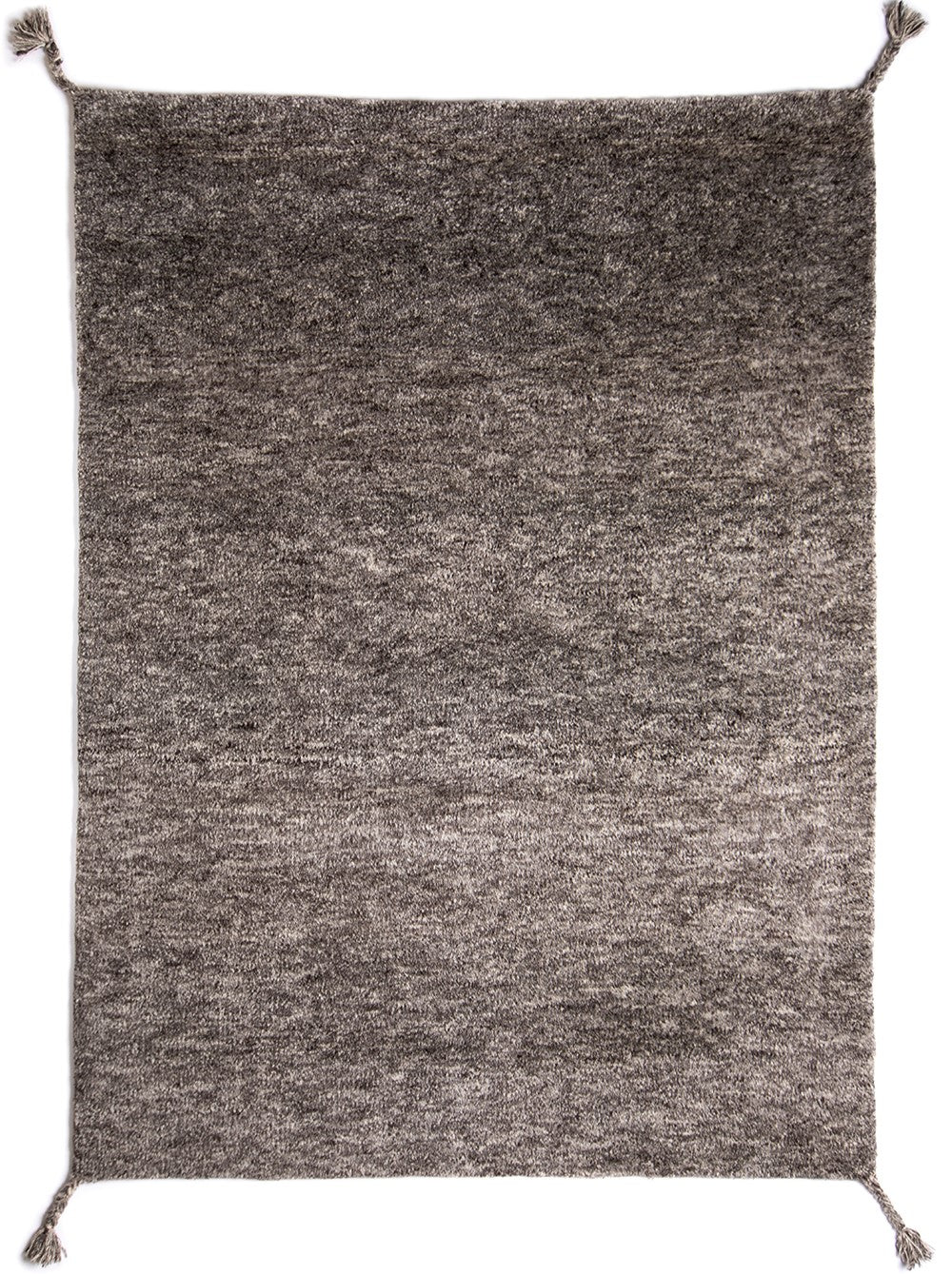 Hand Geknoopt Wollen Vloerkleed Woodnotes Uni Ivory Grey volledig