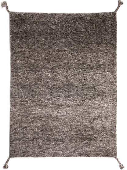 Hand Geknoopt Wollen Vloerkleed Woodnotes Uni Ivory Grey volledig