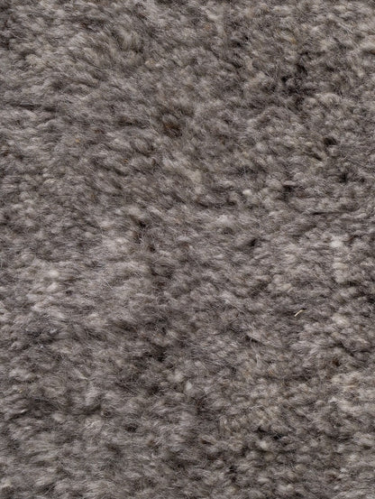 Hand Geknoopt Wollen Vloerkleed Woodnotes Uni Ivory Light Grey closeup