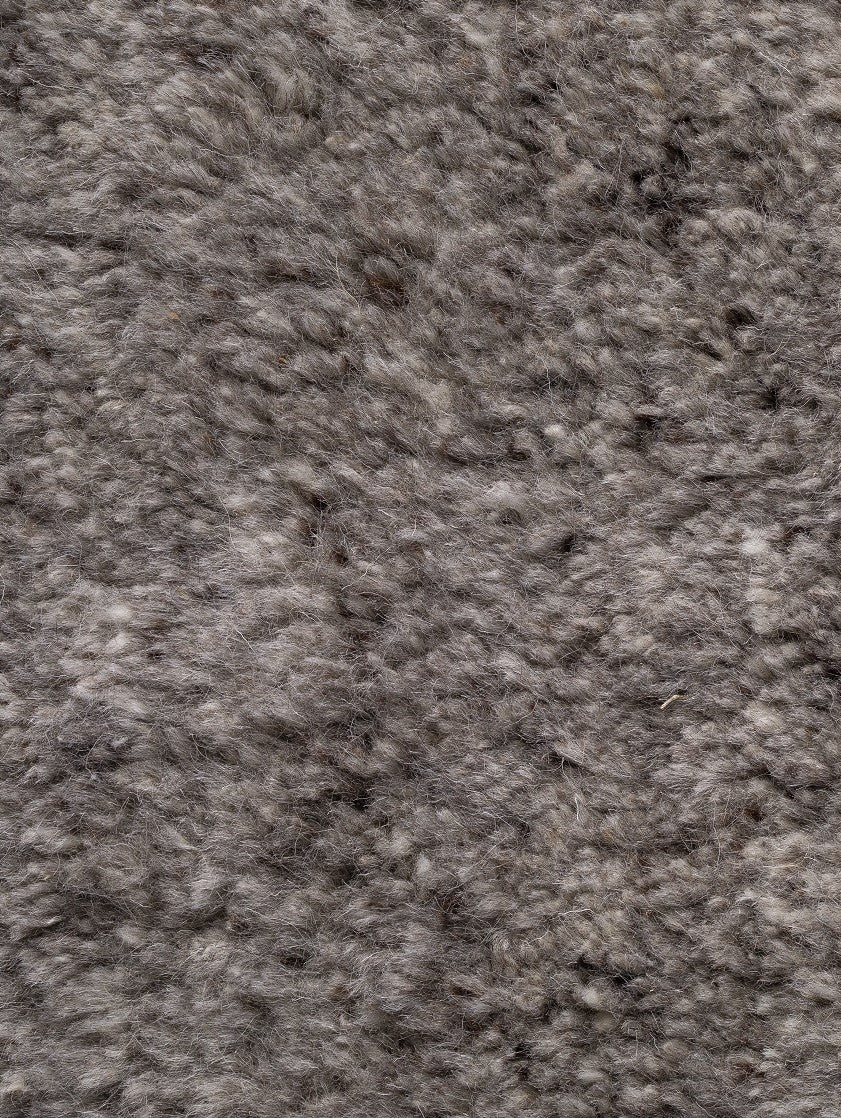 Hand Geknoopt Wollen Vloerkleed Woodnotes Uni Ivory Light Grey closeup