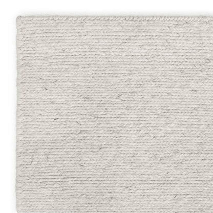 Handgeknoopt Wollen vloerkleed Bauke Offwhite Detail