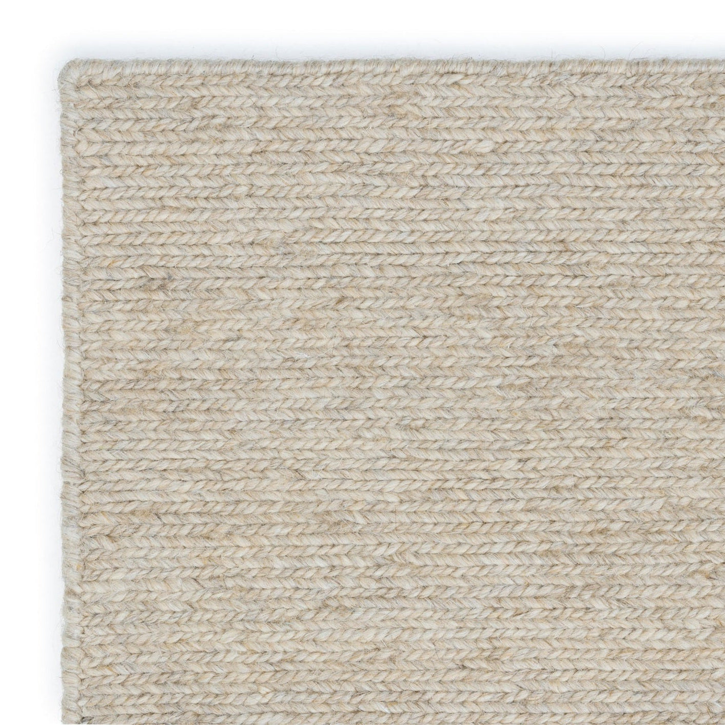 Handgeknoopt Wollen vloerkleed Bauke Zand Detail