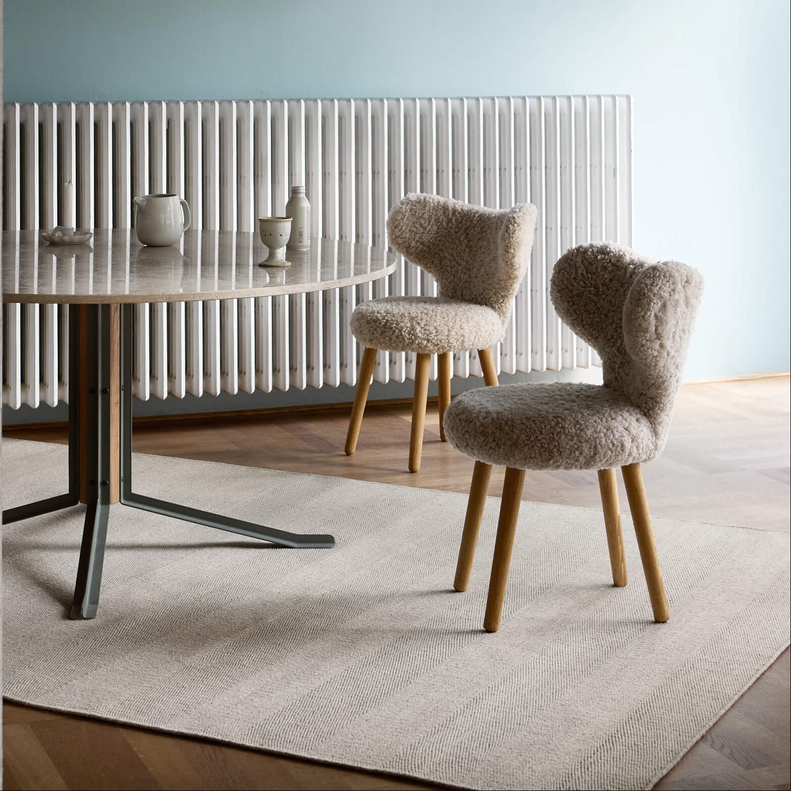 Handgeweven Wollen Vloerkleed Annemijn Zand Interieur