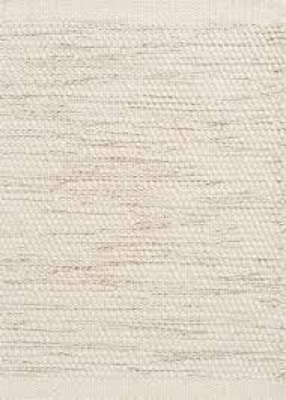 Handgeweven vlak wollen vloerkleed Anna Natural Offwhite