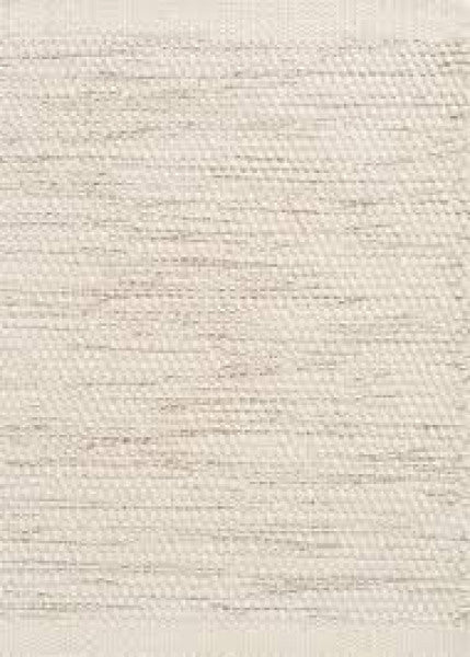 Handgeweven vlak wollen vloerkleed Anna Natural Offwhite