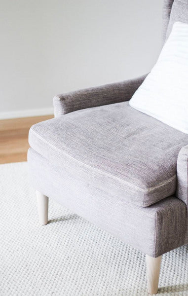 Handgeweven vlak wollen vloerkleed Anna Natural Offwhite sfeer