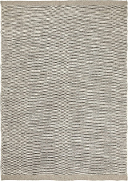 Handgeweven vlak wollen vloerkleed Anna Taupe