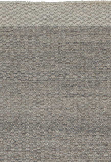 Handgeweven vlak wollen vloerkleed Fay Grey detail
