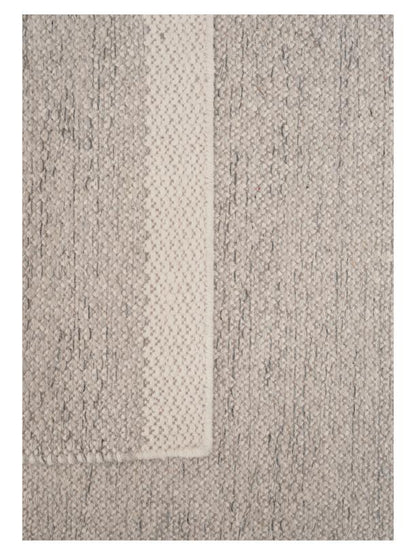 Handgeweven vlak wollen vloerkleed Fay Marble detail