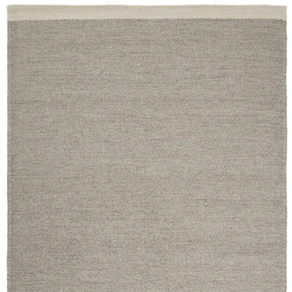 Handgeweven vlak wollen vloerkleed Fay Natural detail