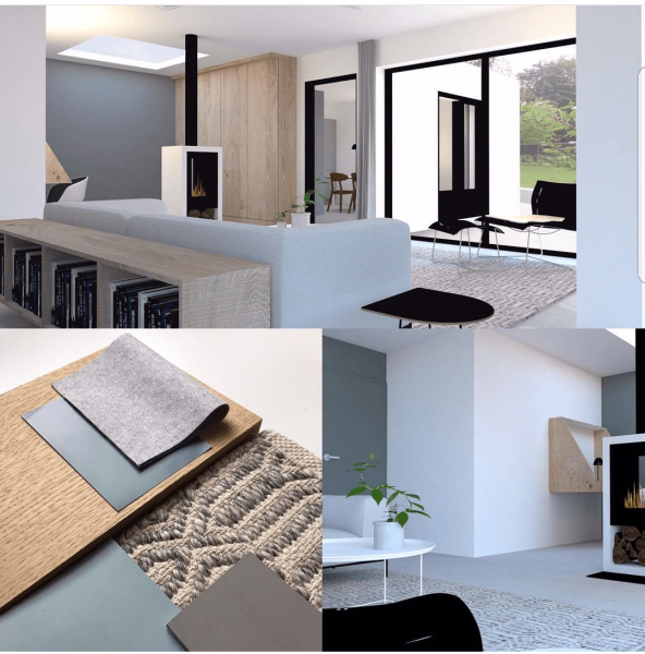 Handgeweven vloerkleed Jule Grey Moodboard