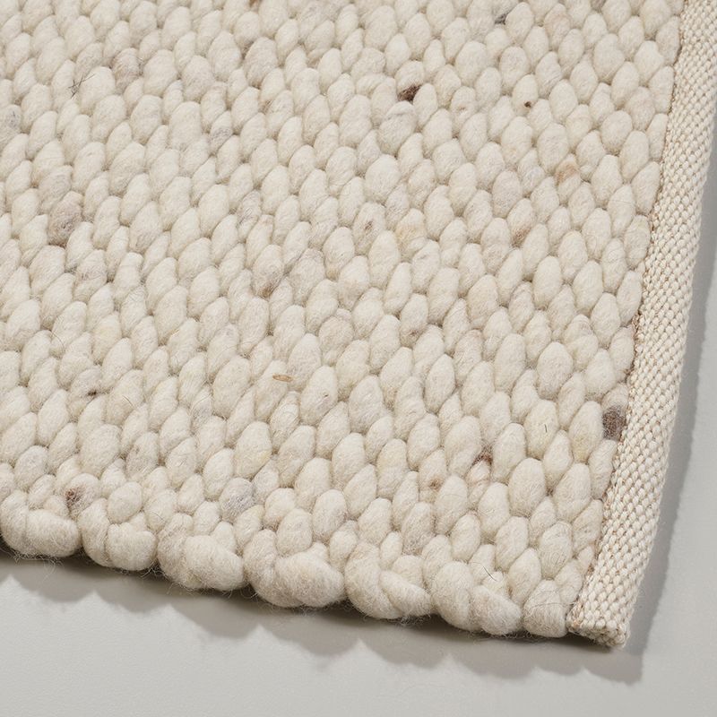 Handgeweven wollen karpet Lisanne gebroken wit 001