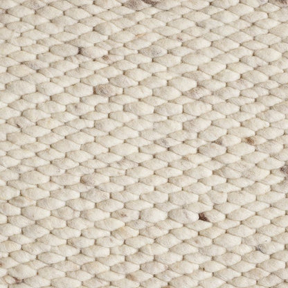 Handgeweven wollen karpet Lisanne gebroken wit 001 detail
