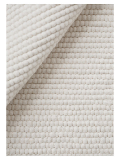Handgeweven wollen vloerkleed Ankie White close-up 2