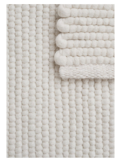 Handgeweven wollen vloerkleed Ankie White close-up 3