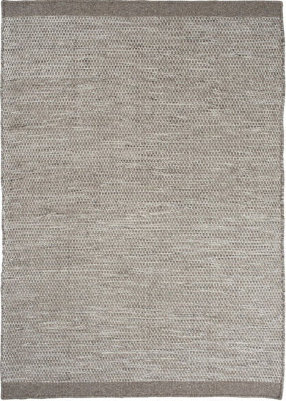 Handgeweven wollen vloerkleed Anna Natural Light Grey